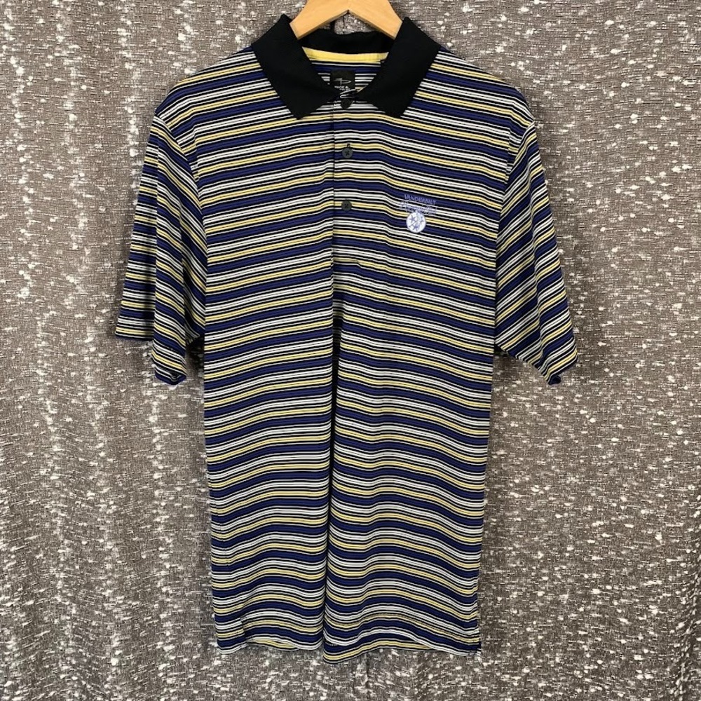 Vanderbilt Legends Club Golf Page & Tuttle‎ Striped Polo Shirt Men's Large
